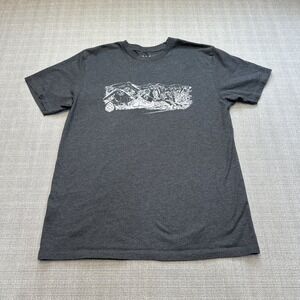 STIO‎ Graphic T Shirt MediumJackson Hole Wyoming Charcoal Gray Hiking Outdoors